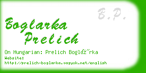boglarka prelich business card